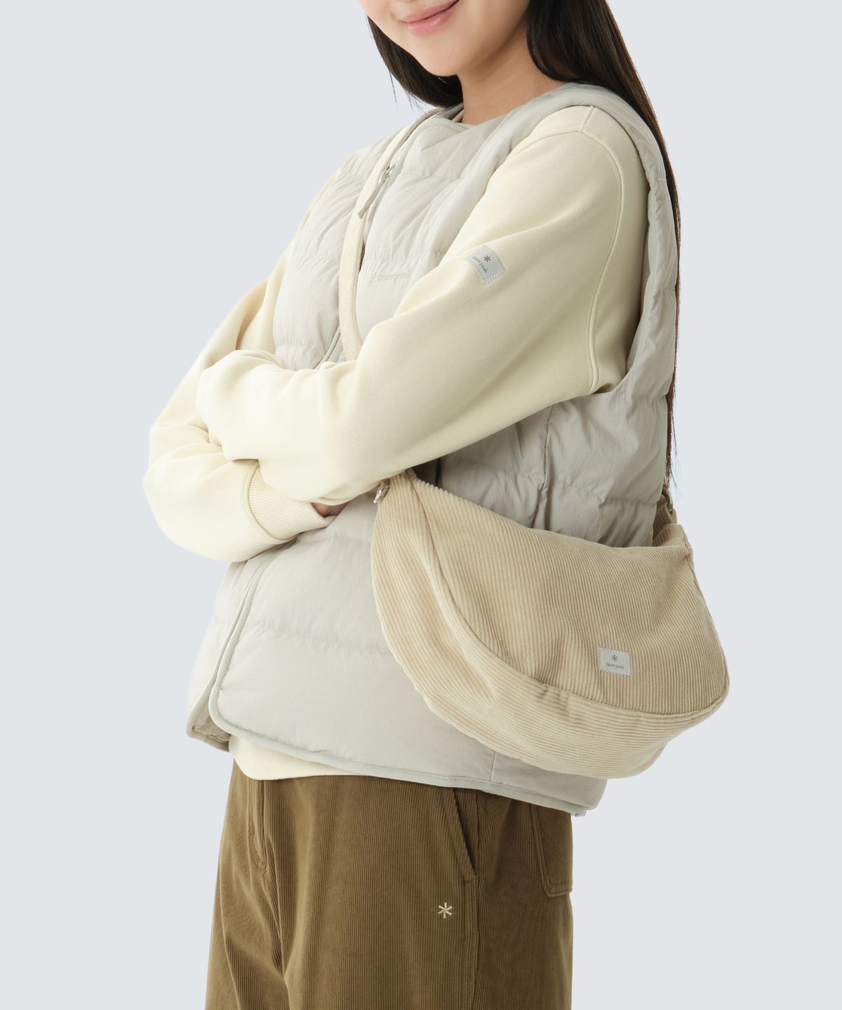 스노우피크 어패럴(SNOWPEAK APPAREL) 코듀로이 호보백 5L (S26FWFCB69) Beige