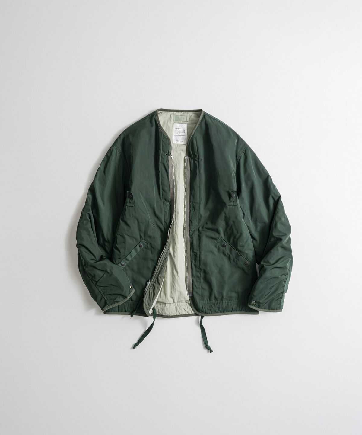 비헤비어(BEHEAVYER) REVERSIBLE MIL LINER JACKET b.green/l.olive