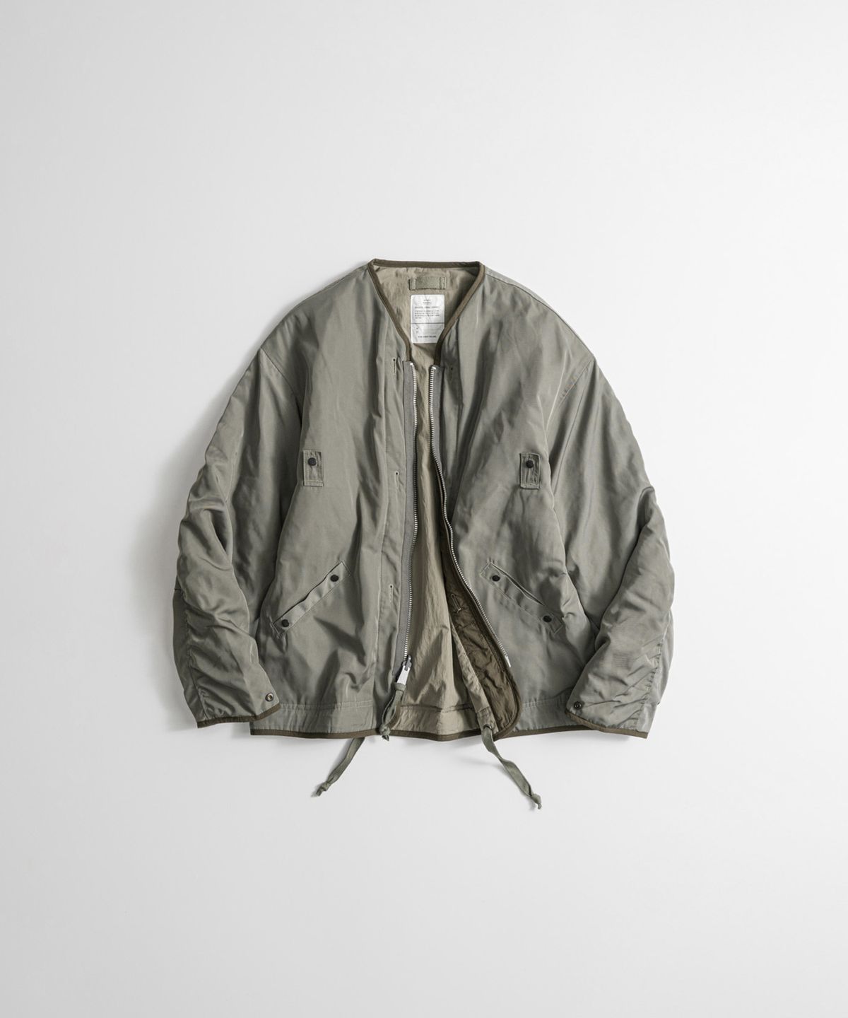 비헤비어(BEHEAVYER) REVERSIBLE MIL LINER JACKET sage/greige