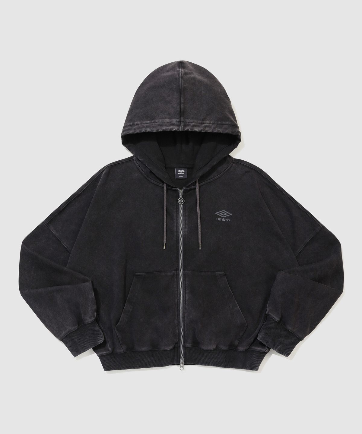 엄브로(UMBRO) 우먼스 니트 후드집업 챠콜 UR322CFT91