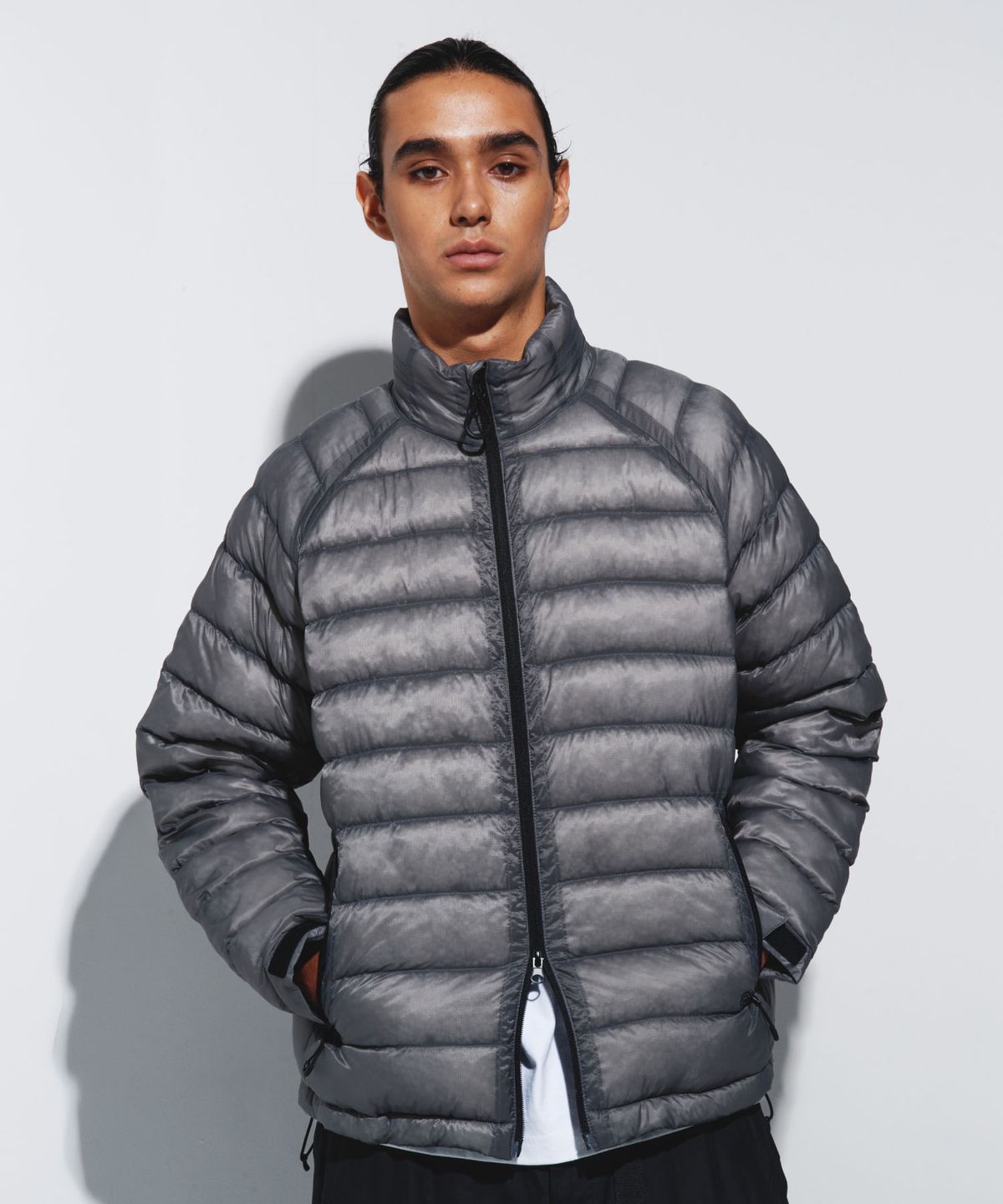 칼라파타르(KALAPATTHAR) AIR PADDED STAND COLLAR JACKET - GREY