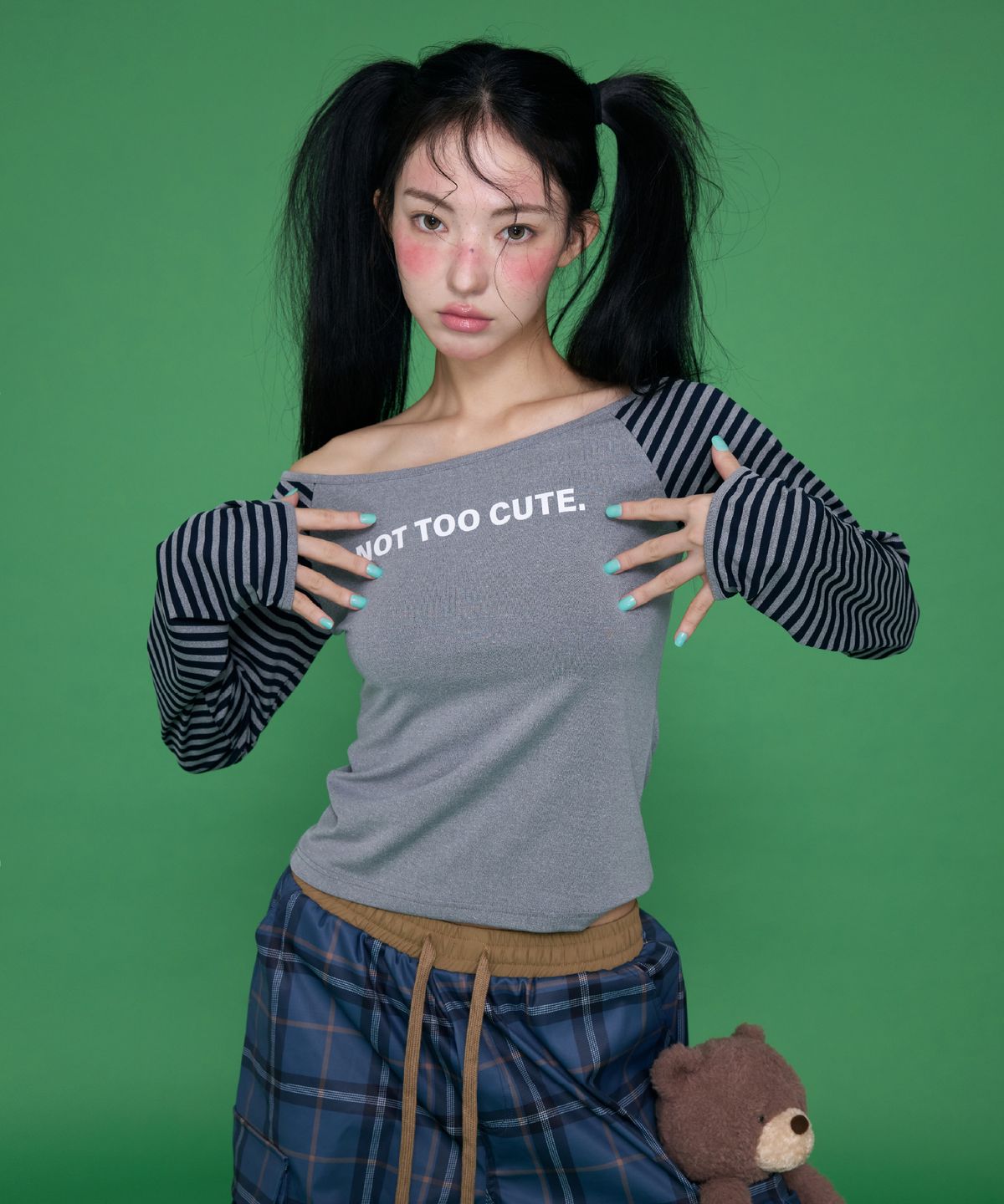 예그(YEGG) Stripe Sleeve T Gray