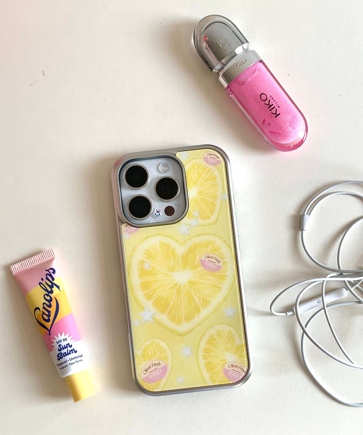 올리베(OLIVET) (18pro 출시) Lemon silver bumper case (+magsafe) 레몬 맥세이프 실버 범퍼 아이폰 갤럭시 케이스