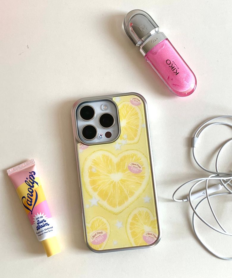 (18pro 출시) Lemon silver bumper case (+magsafe) 레몬 맥세이프 실버 범퍼 아이폰 갤럭시 케이스