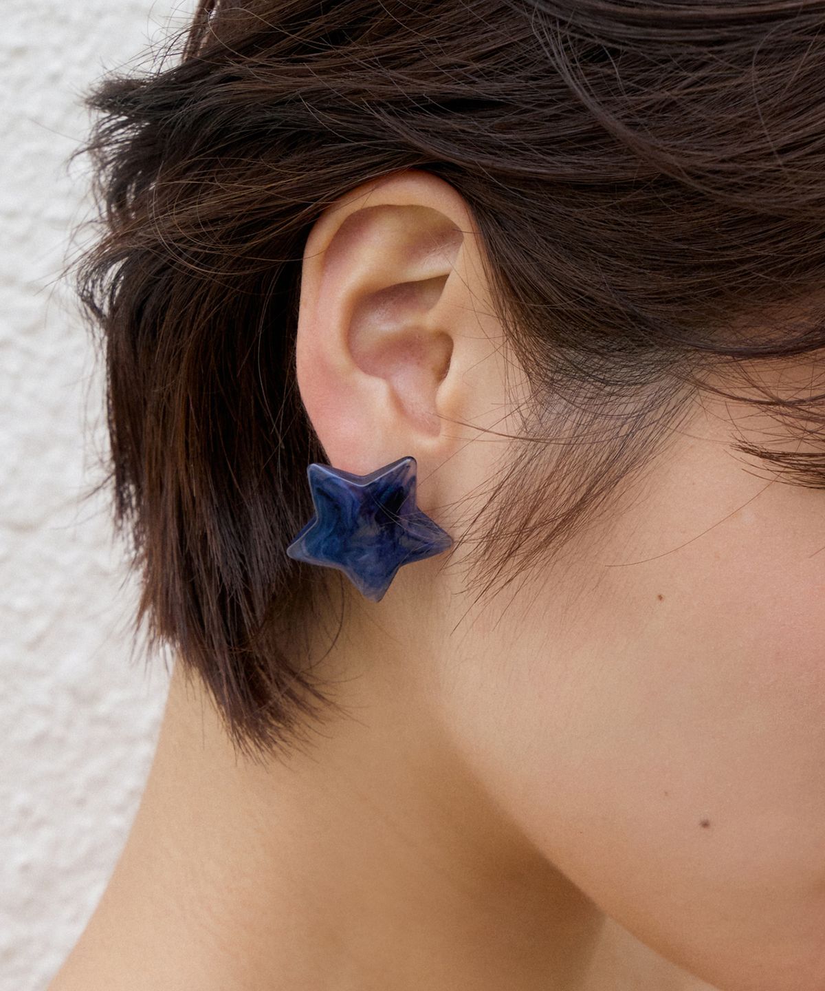 지지(GEEGEE) marble star earring - deep blue