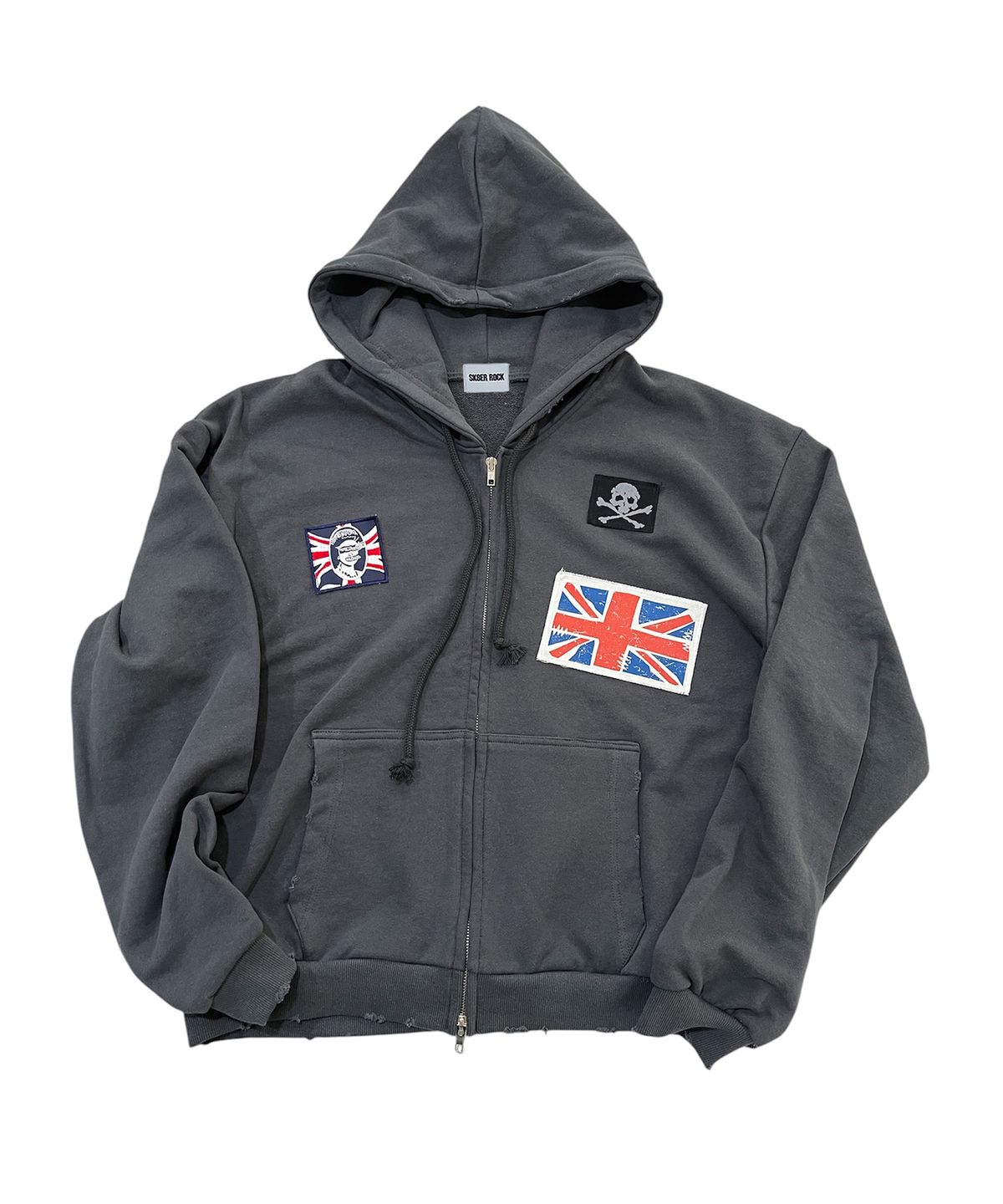 스케이터락(SK8ER ROCK) Brit Riot Sweat Zip Hoodie (dark gray)