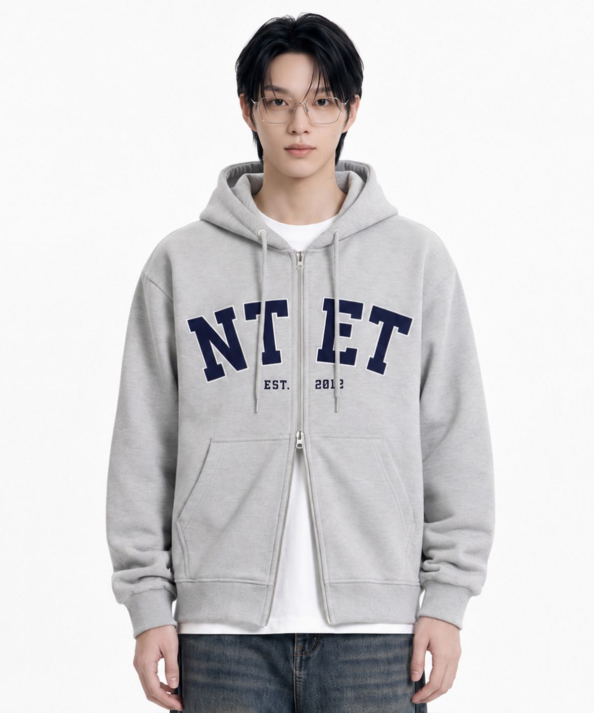 엔티이티(NTET) 빅 아치 로고 투웨이 후드집업 (4color)