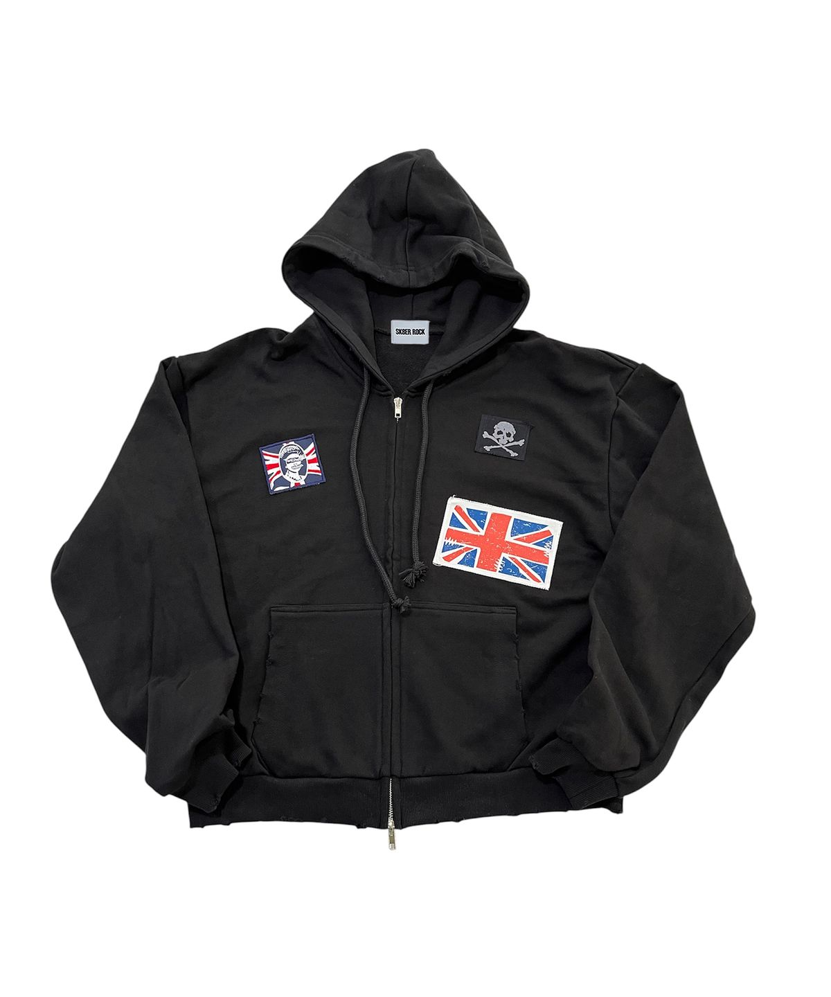 스케이터락(SK8ER ROCK) Brit Riot Sweat Zip Hoodie (black)