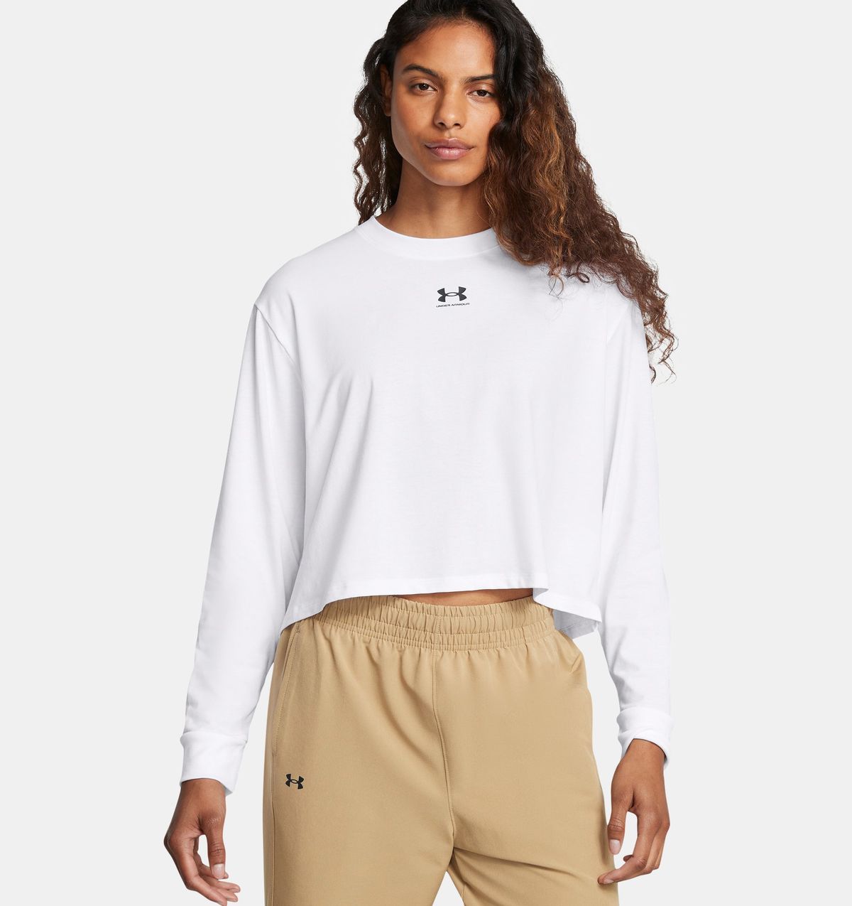 언더아머(UNDERARMOUR) 여성 UA 라이벌 박시 긴팔1389282-100