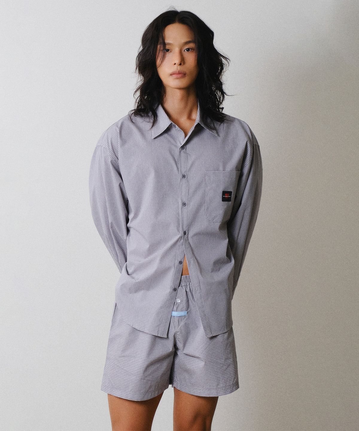 레코딩하우스(RECORDINGHOUSE) REC CCTV LOUNGE SHIRTS [POP GREY]