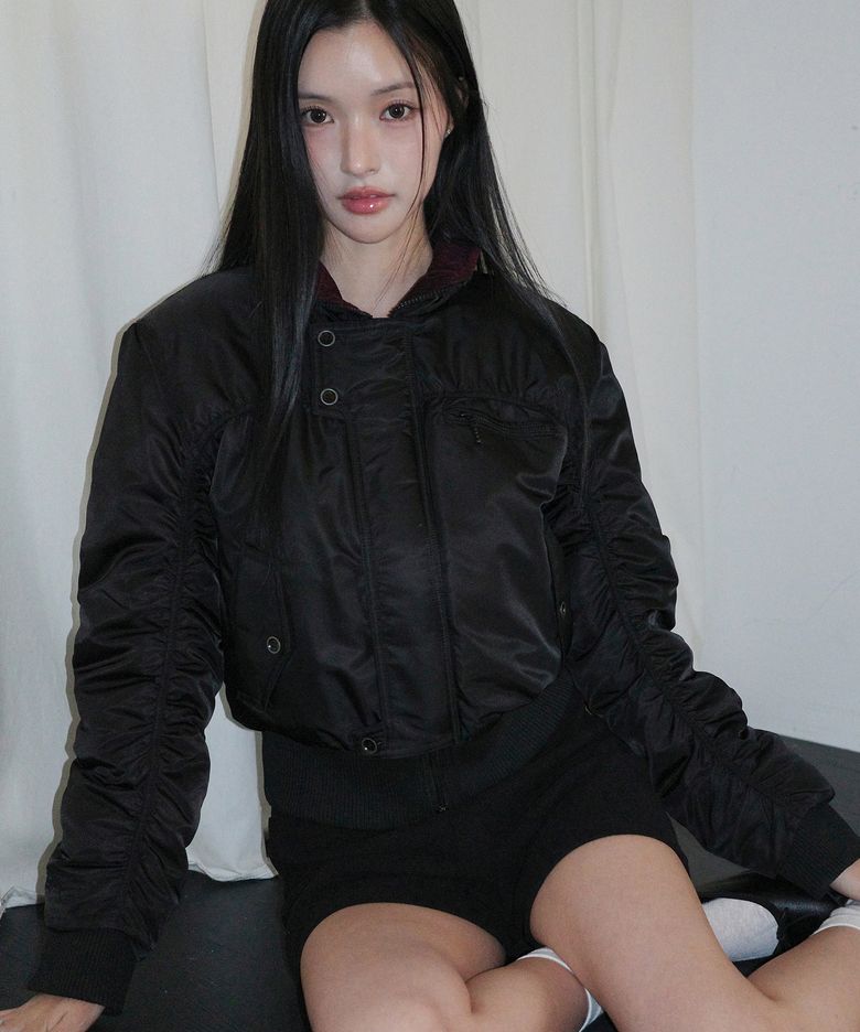 패디드 엠에이원 봄버 자켓-블랙