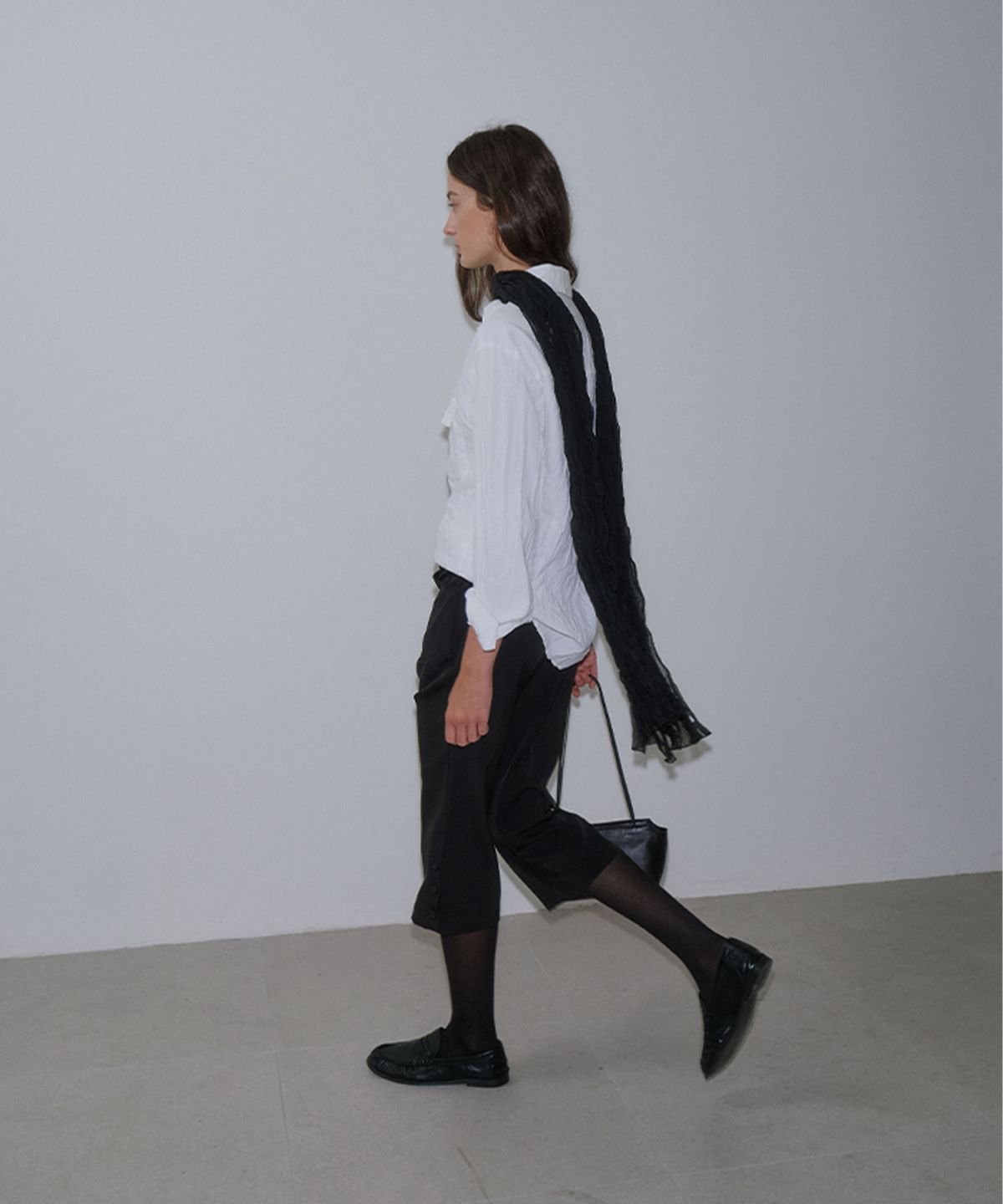 가더(GARDER) Zue Crinkle Muffler (Black)