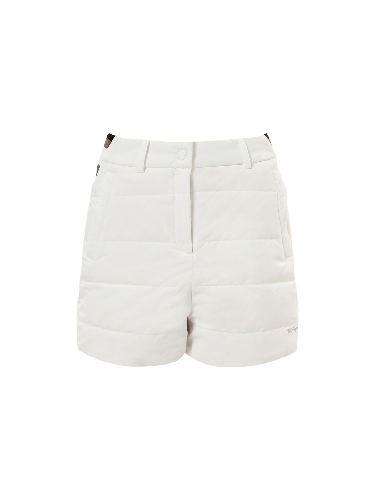 와이드앵글(WIDEANGLE) TO 플러피 다운 하프팬츠 L_Off White_WWW26311W3
