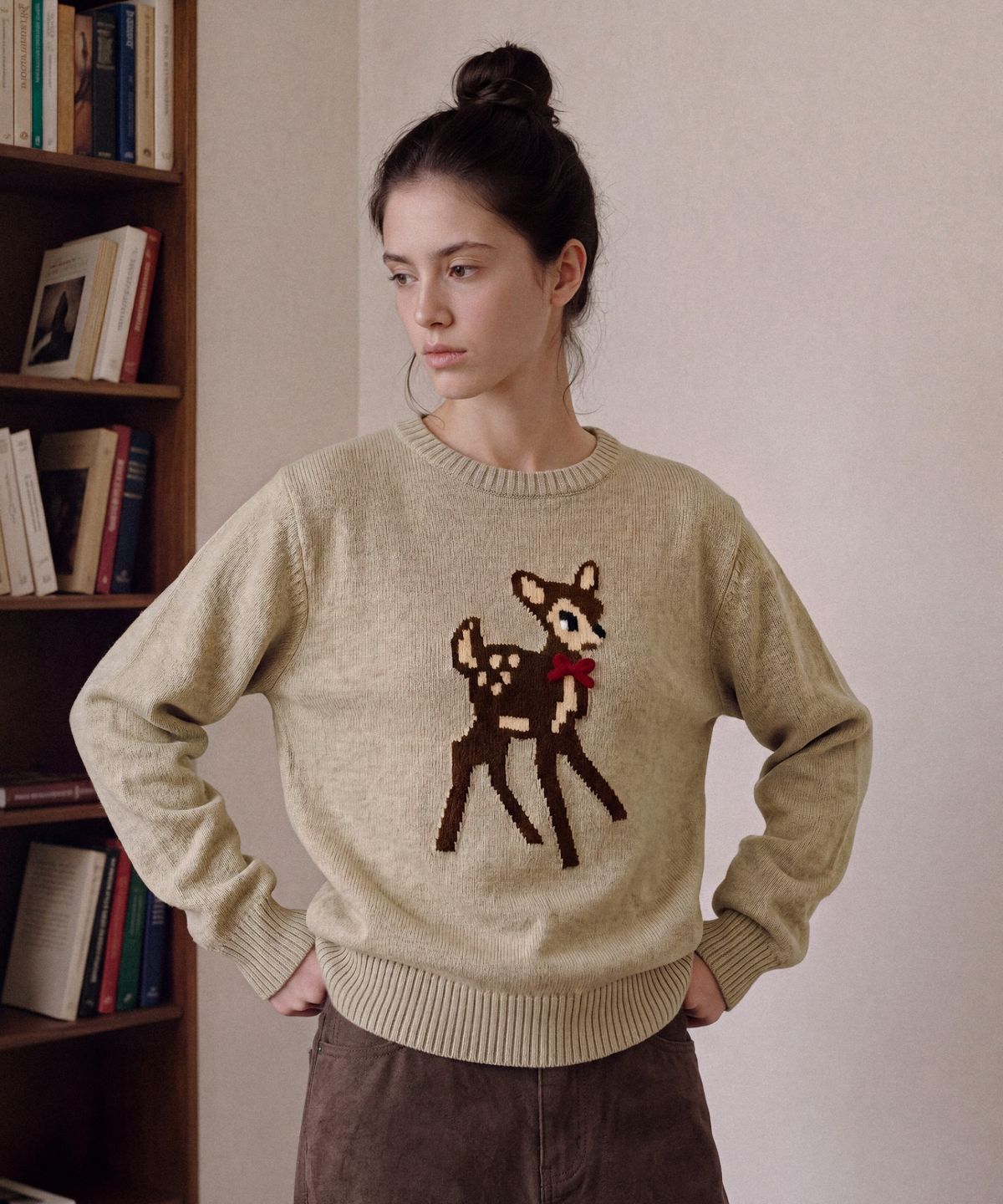 폴뉴아(FOLNUA) CERF ROUND KNIT (BEIGE)