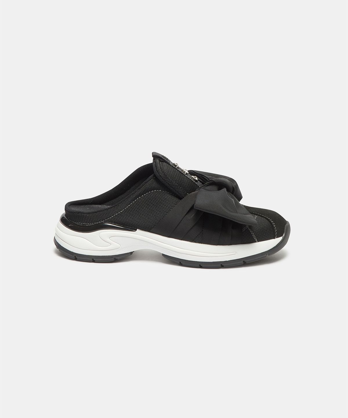 슈콤마보니(SUECOMMA BONNIE) Volume ribbon mule(black)_DG4DA26525BLK