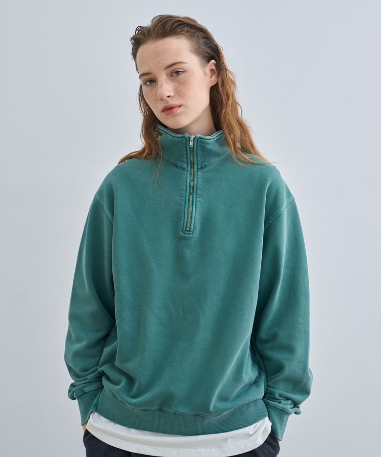 Pigment Dyed Half Zip-Up_4 color