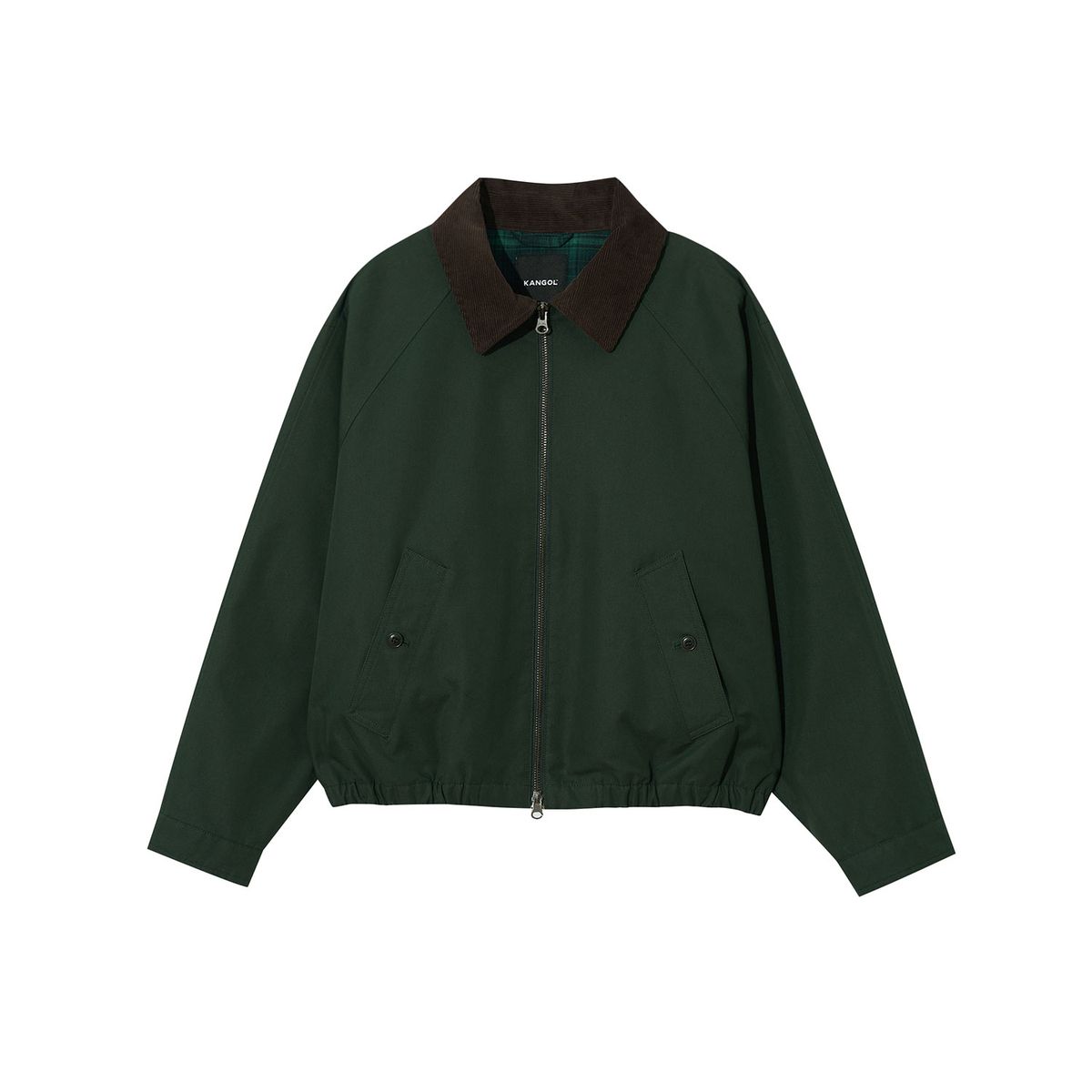 캉골(KANGOL) 우먼스 코듀로이 칼라 자켓 8568 다크그린