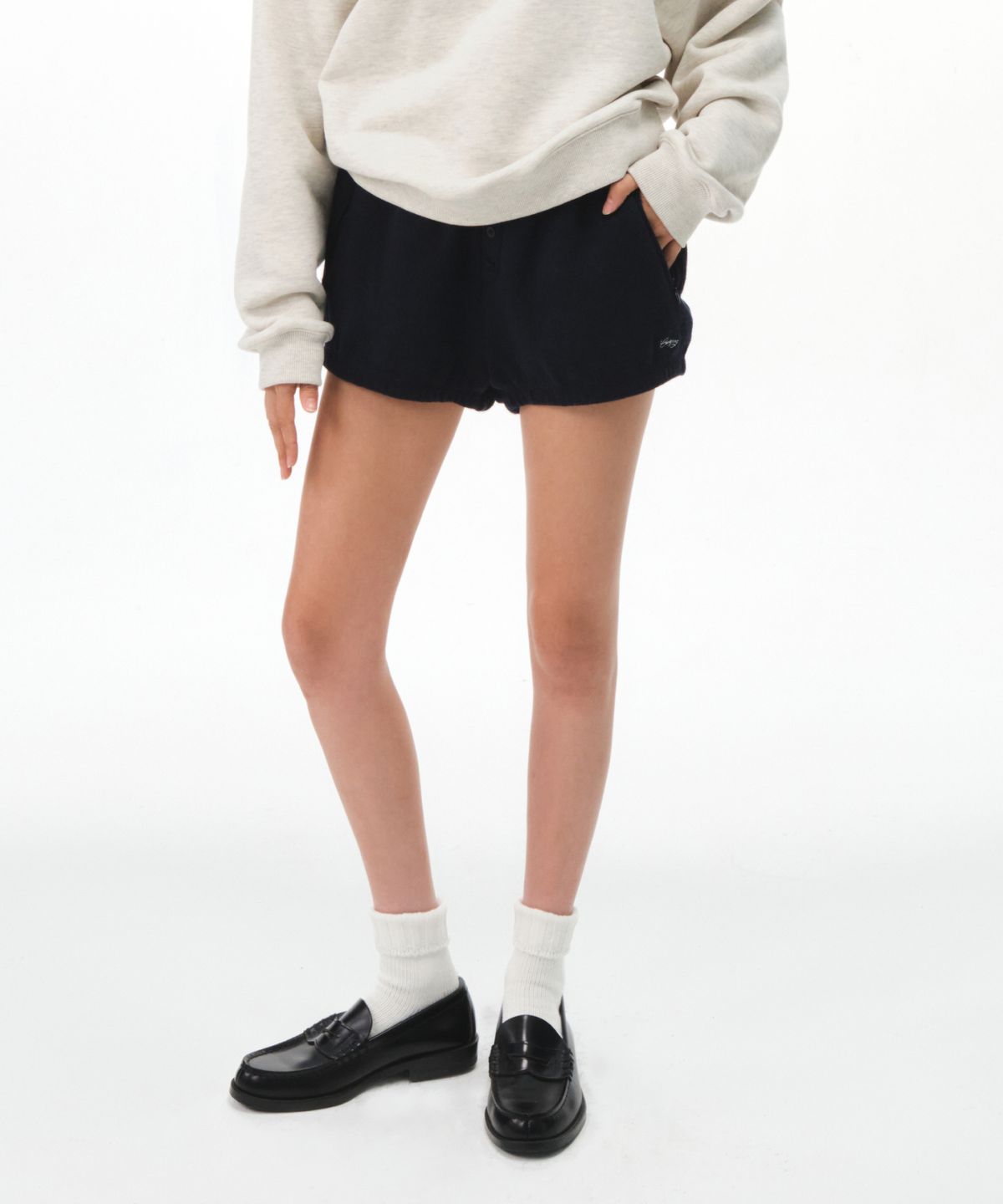 그로브(GROVE) PARKER BALLOON SHORTS (NAVY)