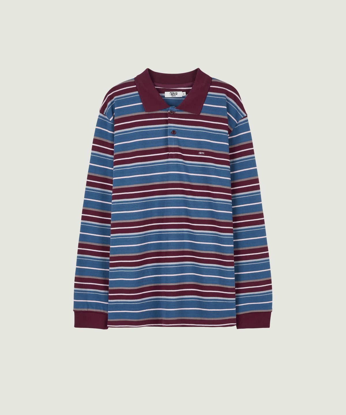 그로브(GROVE) 26FW CARELL STRIPE LS PIQUE SHIRT (WINE)