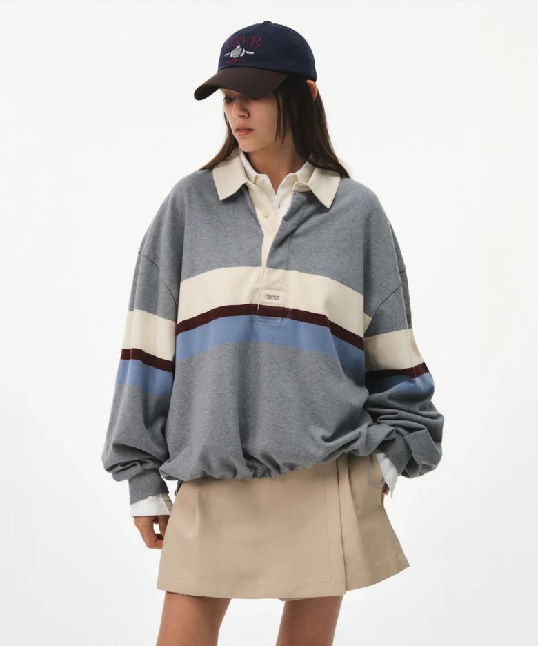26FW HAGUE RUGBY SWEATSHIRT (MELANGE GRAY)
