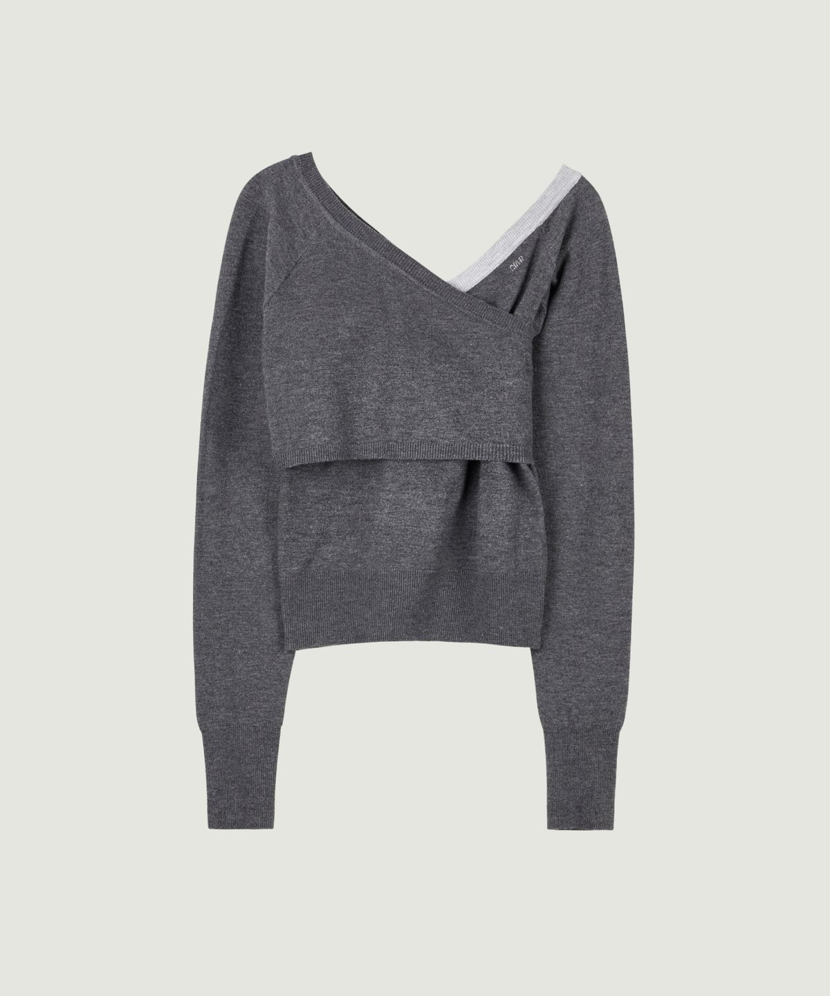 그로브(GROVE) SERENA LAYERED KNIT (MELANGE GRAY)