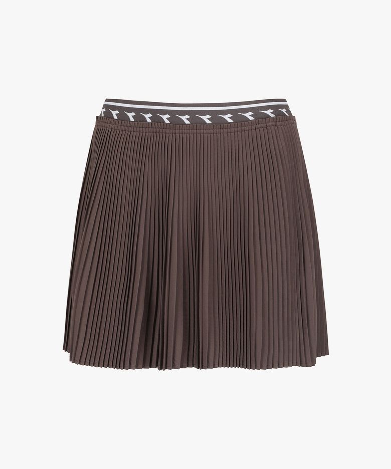 에르미나 마이크로 플리츠 스커트 BROWN