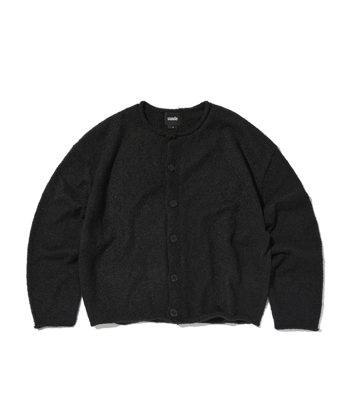 스웨이드(SUADE) SHEARLING KNIT CARDIGAN [BLACK]