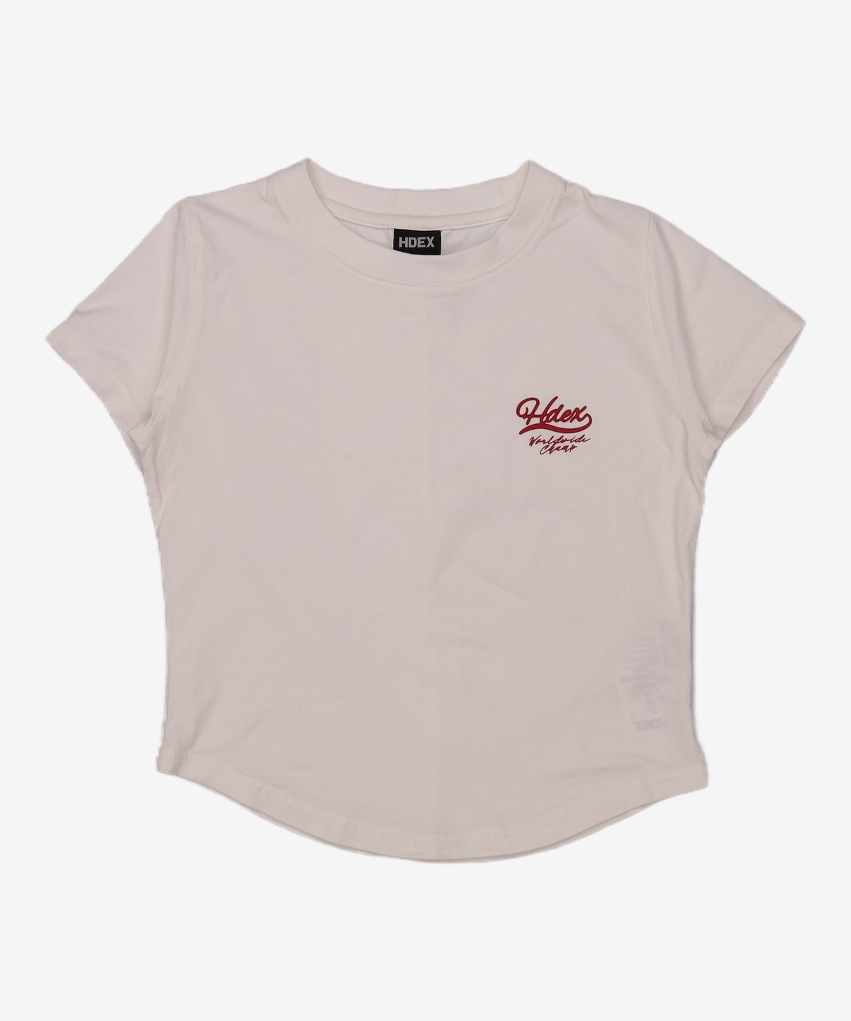 에이치덱스(HDEX) 우먼스 커브드 헴 숏 슬리브 (White) S