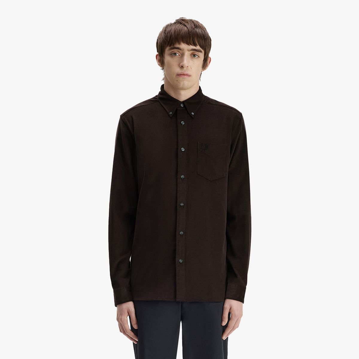 프레드페리(FRED PERRY) [Sharp] 니들 코듀로이 셔츠 - 리치브라운 AFPM2G33462-33C