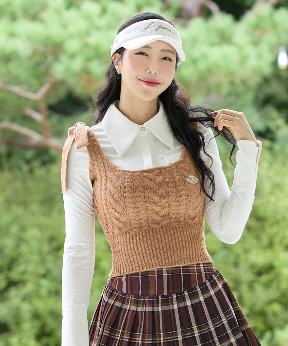 제이제인(J.JANE) 리본 니트 베스트 Ribbon Knit Vest (Beige)