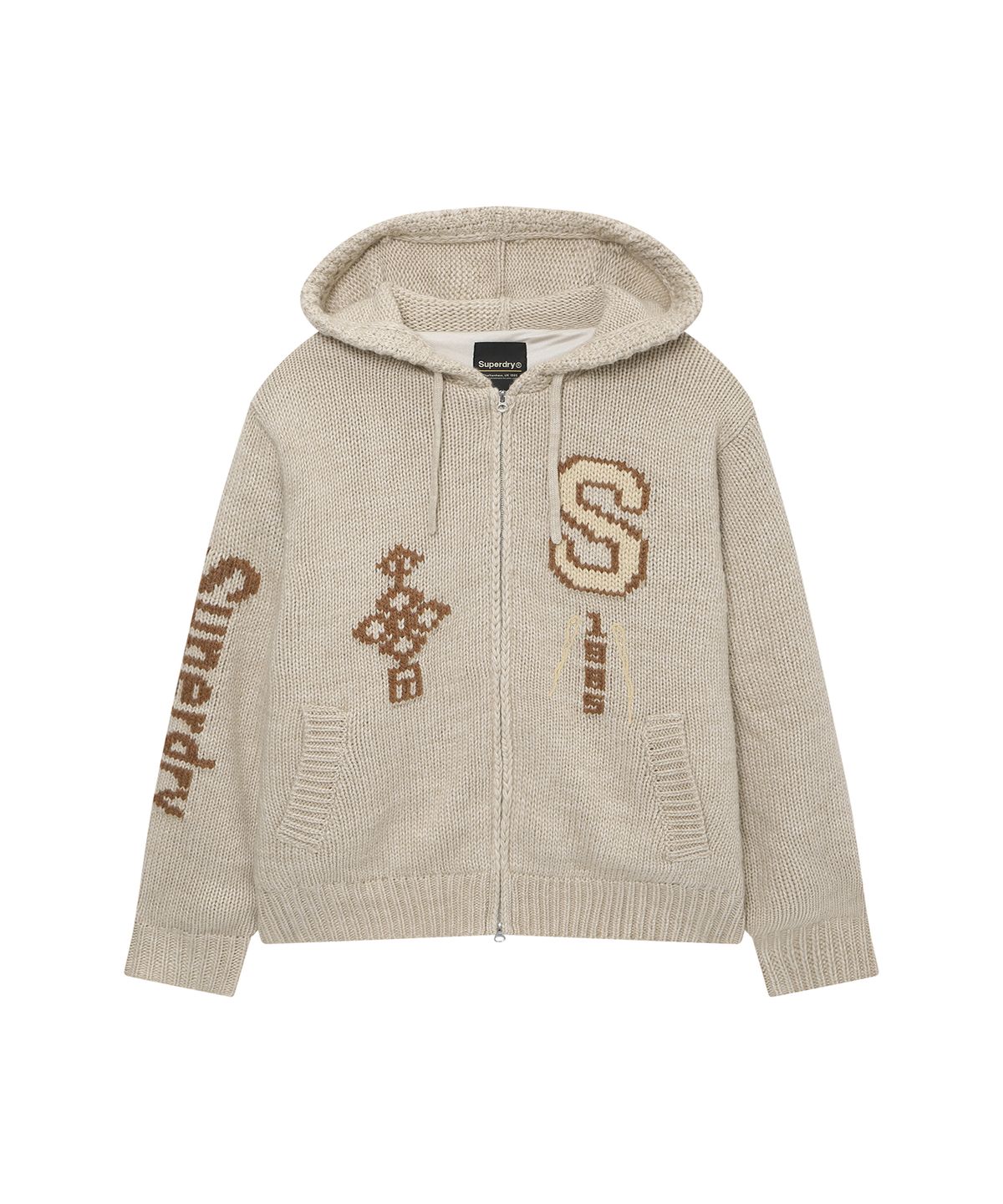 슈퍼드라이(SUPERDRY) 실드드라이 스웨터 베이지 SDUKCFQ01BEG
