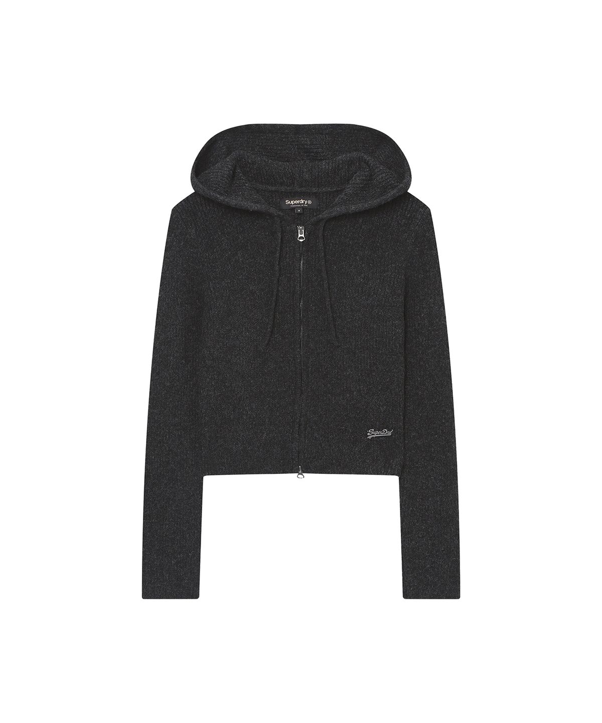 슈퍼드라이(SUPERDRY) 우먼스 리브드라이 니트 집업 차콜 SDFKCFQ06CHL