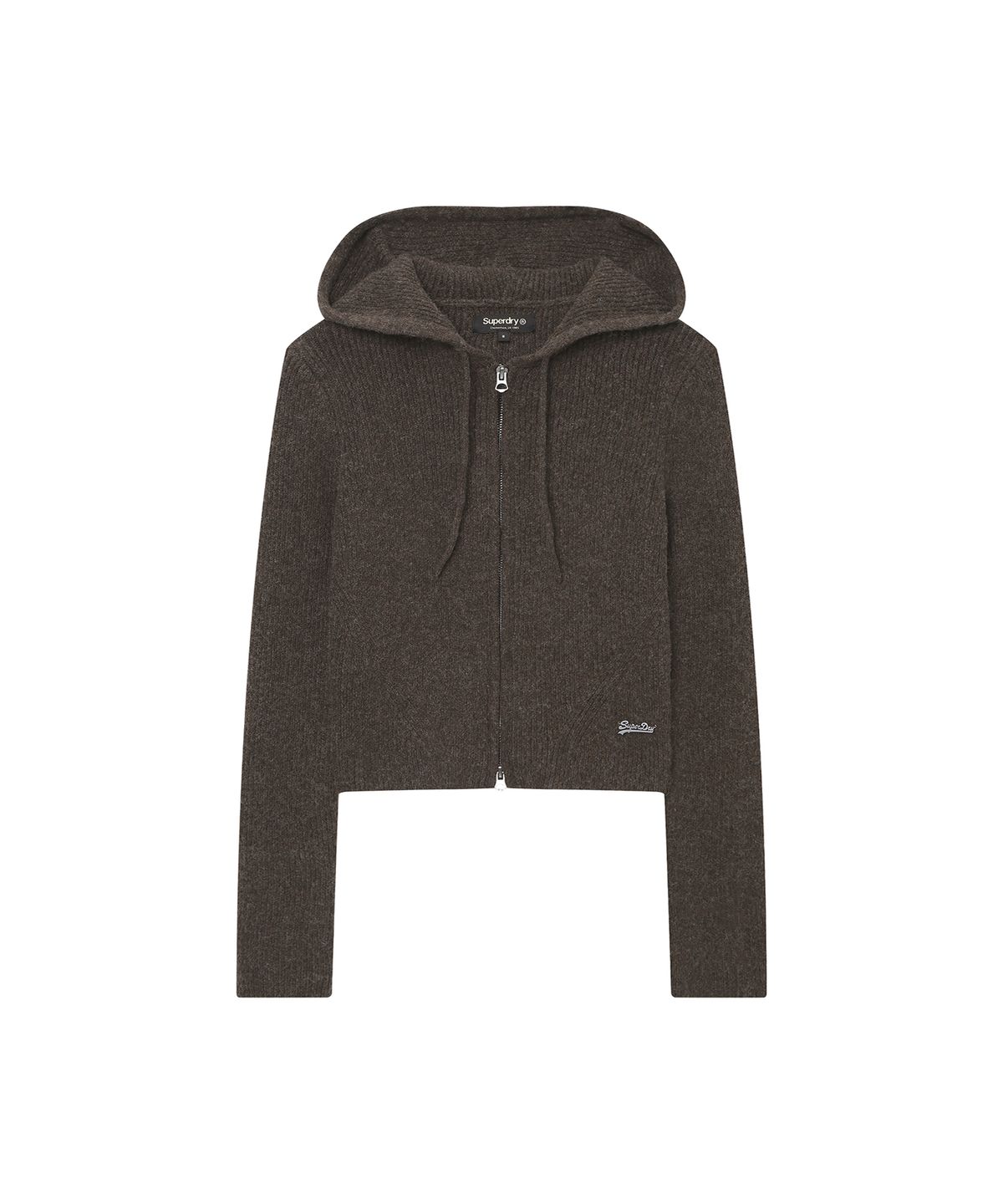 슈퍼드라이(SUPERDRY) 우먼스 리브드라이 니트 집업 브라운 SDFKCFQ06BRW