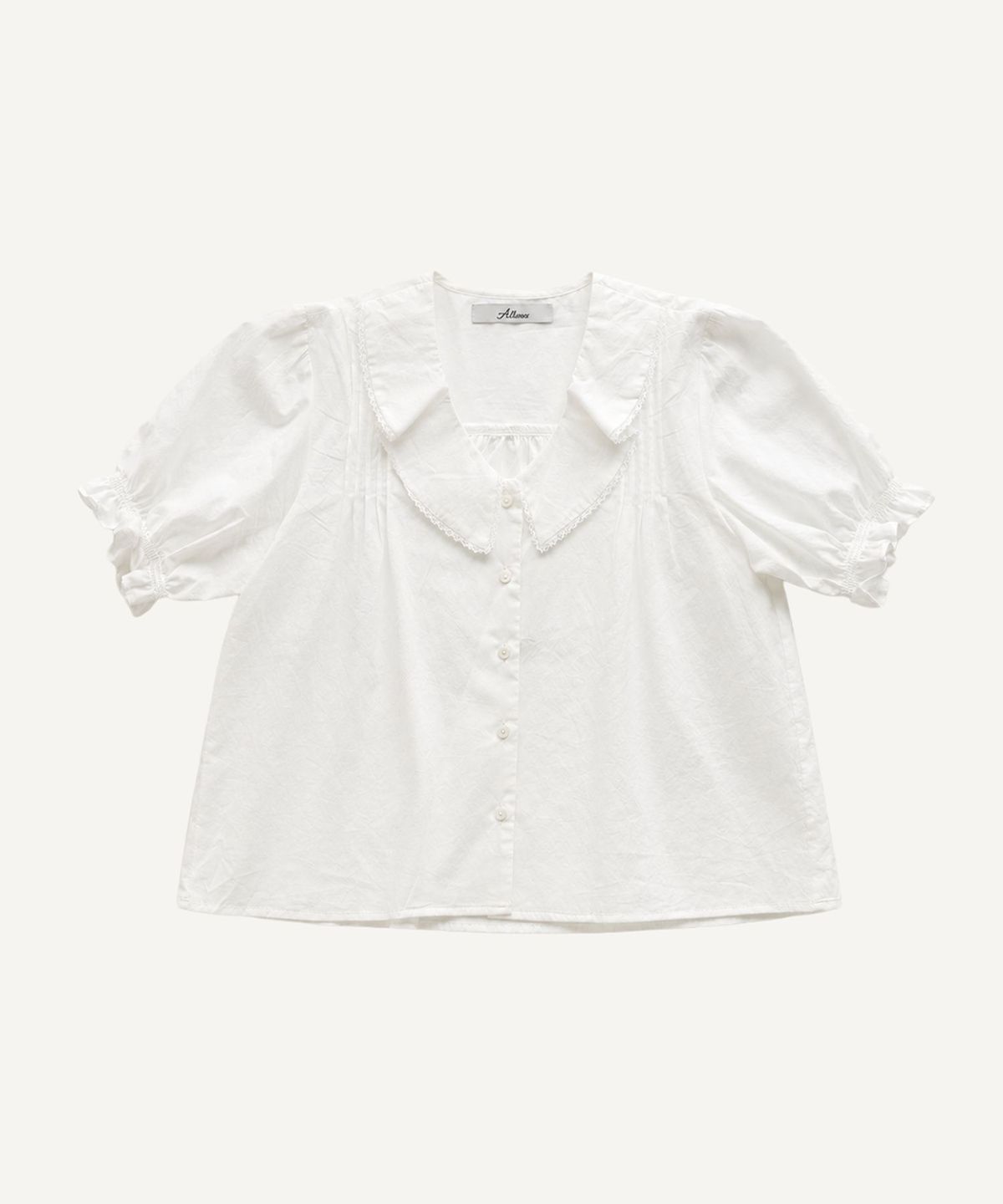 올유니(ALLUNEE) Lace Blouse_Pure White