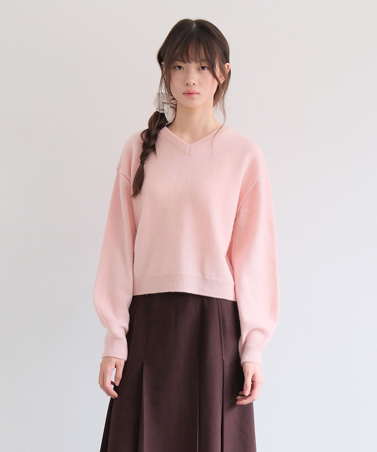모의(MOUI) Mellow ribbon knit (PINK)