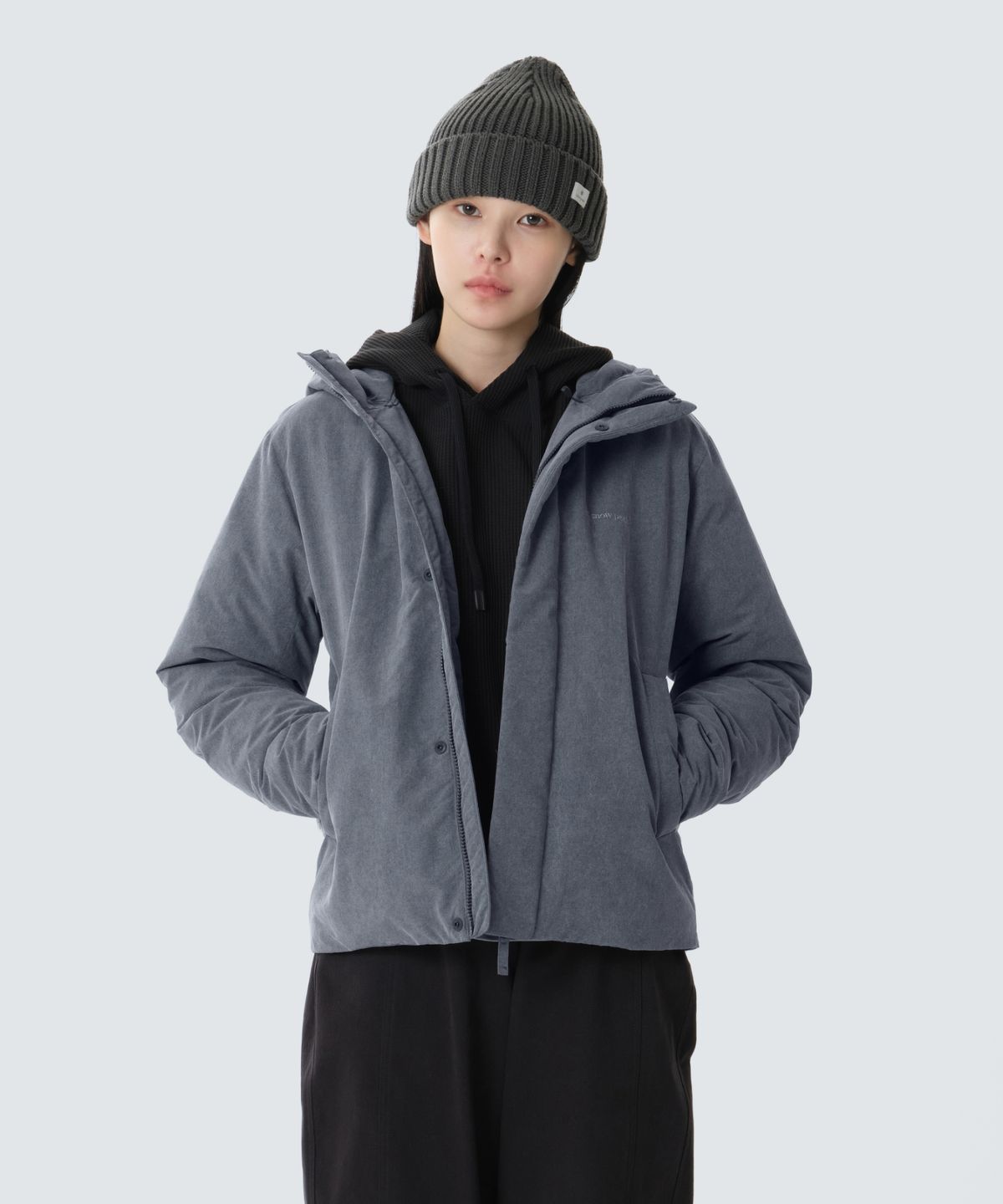 스노우피크 어패럴(SNOWPEAK APPAREL) 클랜드 워싱 경량 다운 자켓 (S26WUDDJ94) Charcoal