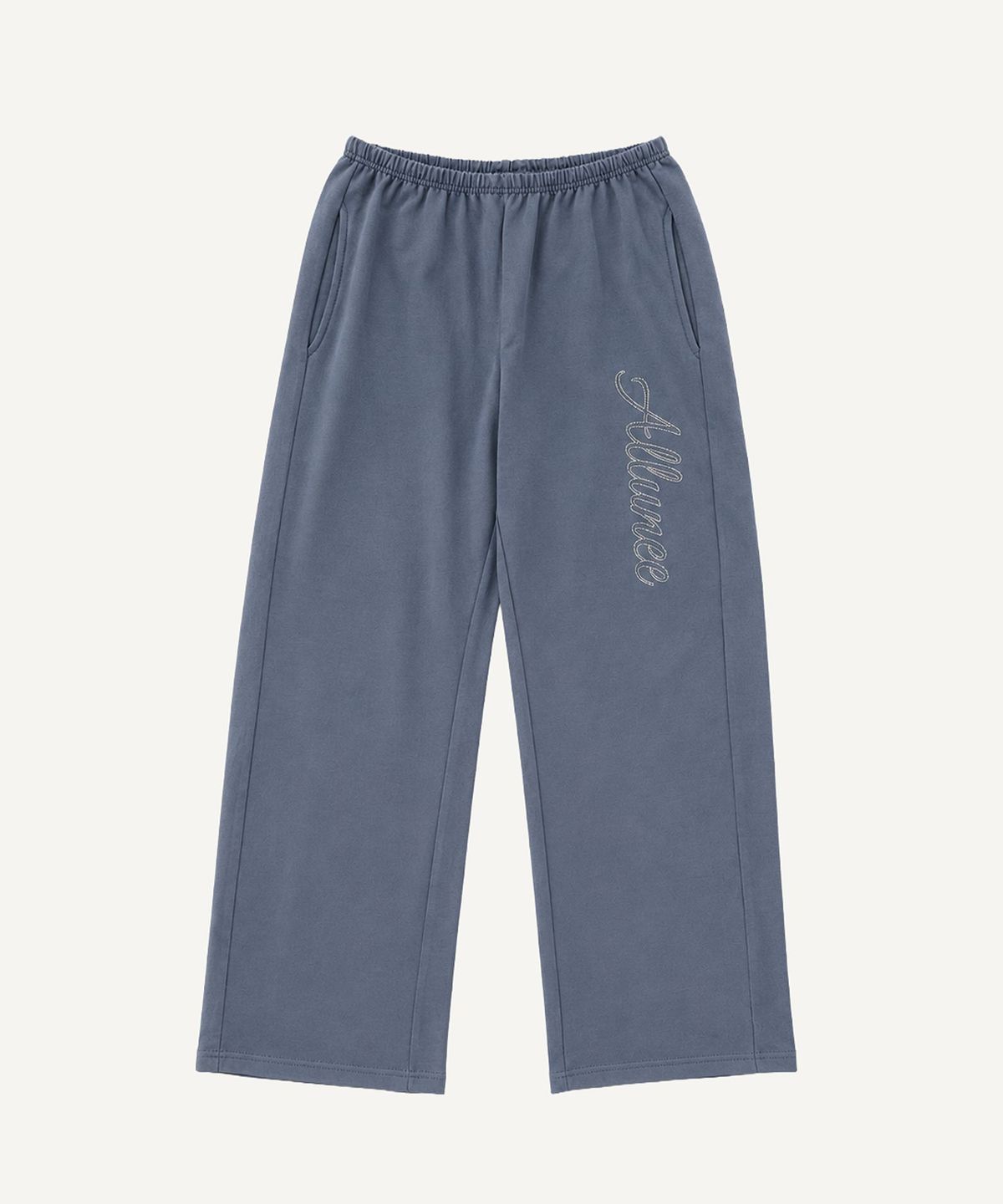올유니(ALLUNEE) Logo Sweat Pants-Vintage Blue