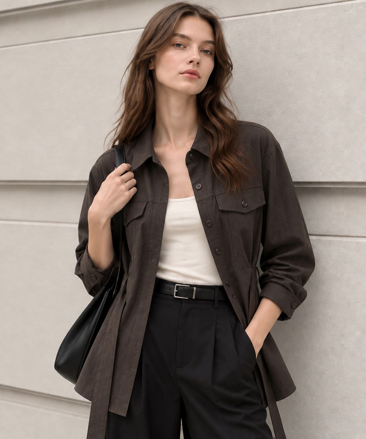 바스카라(VASCARA) Belted Flap-Pocket Work Jacket (3colors)