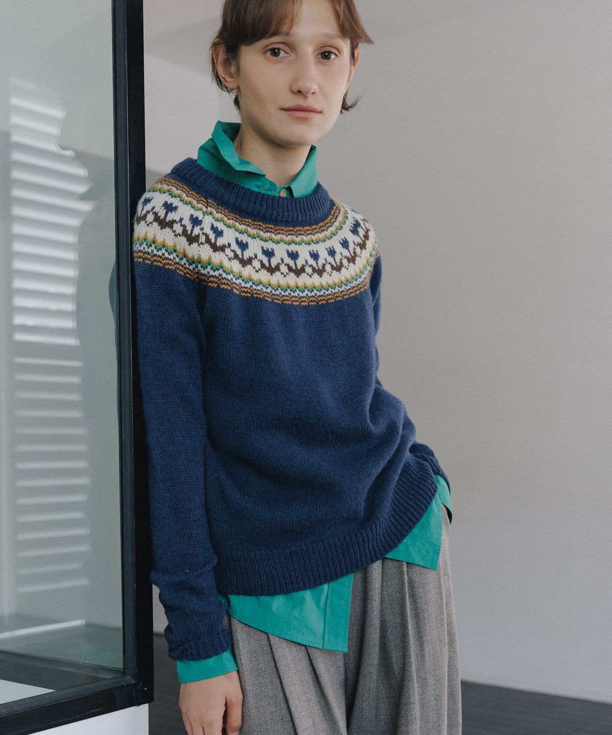 시엔느(SIENNE) Atelier Wool Knit (Royal Navy)