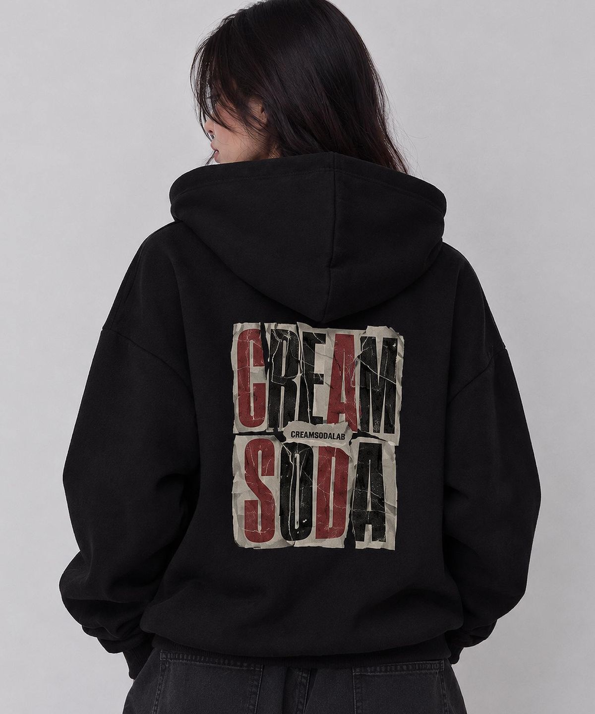 크림소다랩(CREAM SODA LAB) 빈티지 뉴스 페이퍼 후드