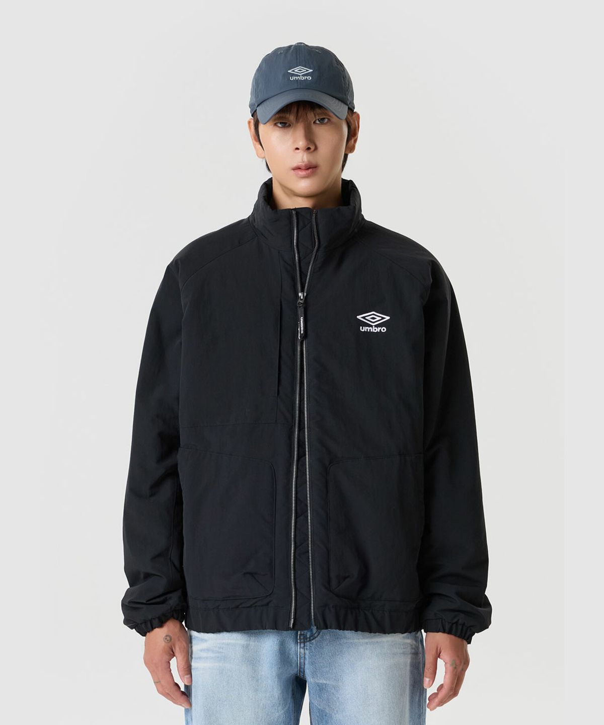 엄브로(UMBRO) 클래식 패딩 봄버 자켓 블랙 UR321CPJ99