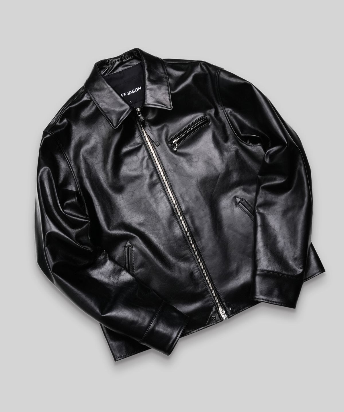 도프제이슨(DOFFJASON) [10주년] 카프스킨 30s 레더 스포츠 자켓 BLACK