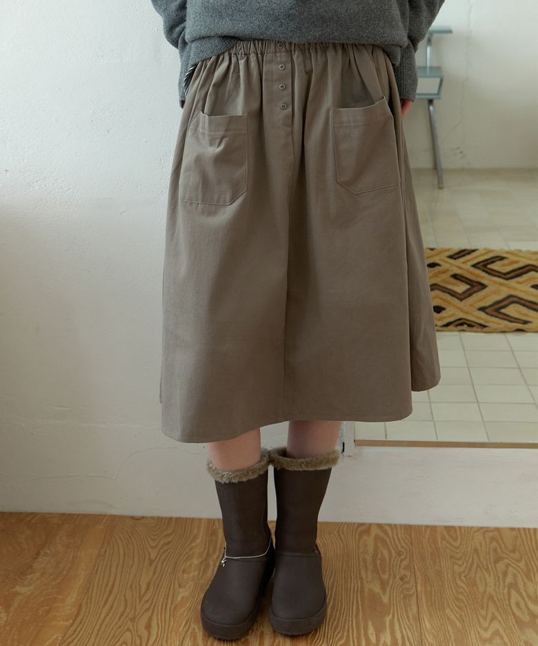 Grass midi skirt (dusty olive)
