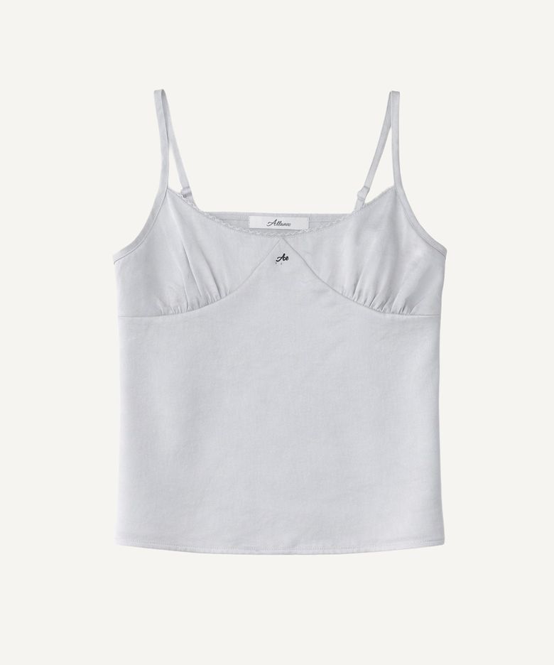 Lettering Camisole-Pearl Grey