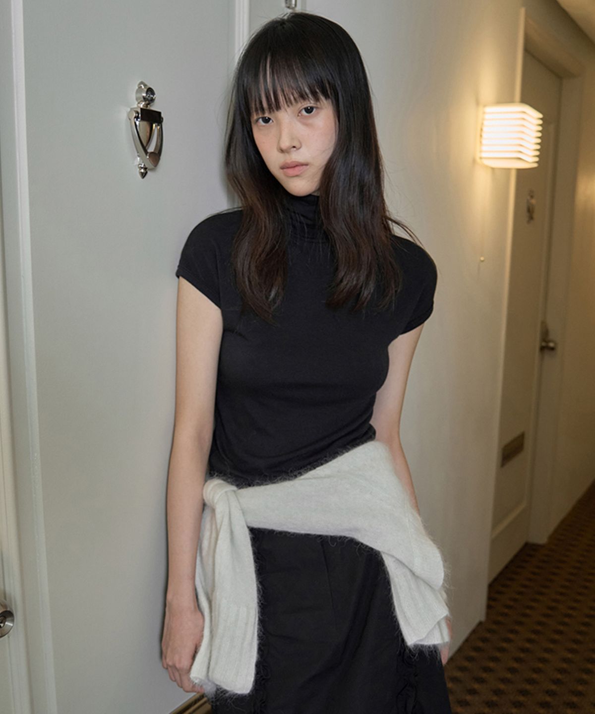 아미디(AMIDI) WOOL TURTLENECK TOP_BLACK