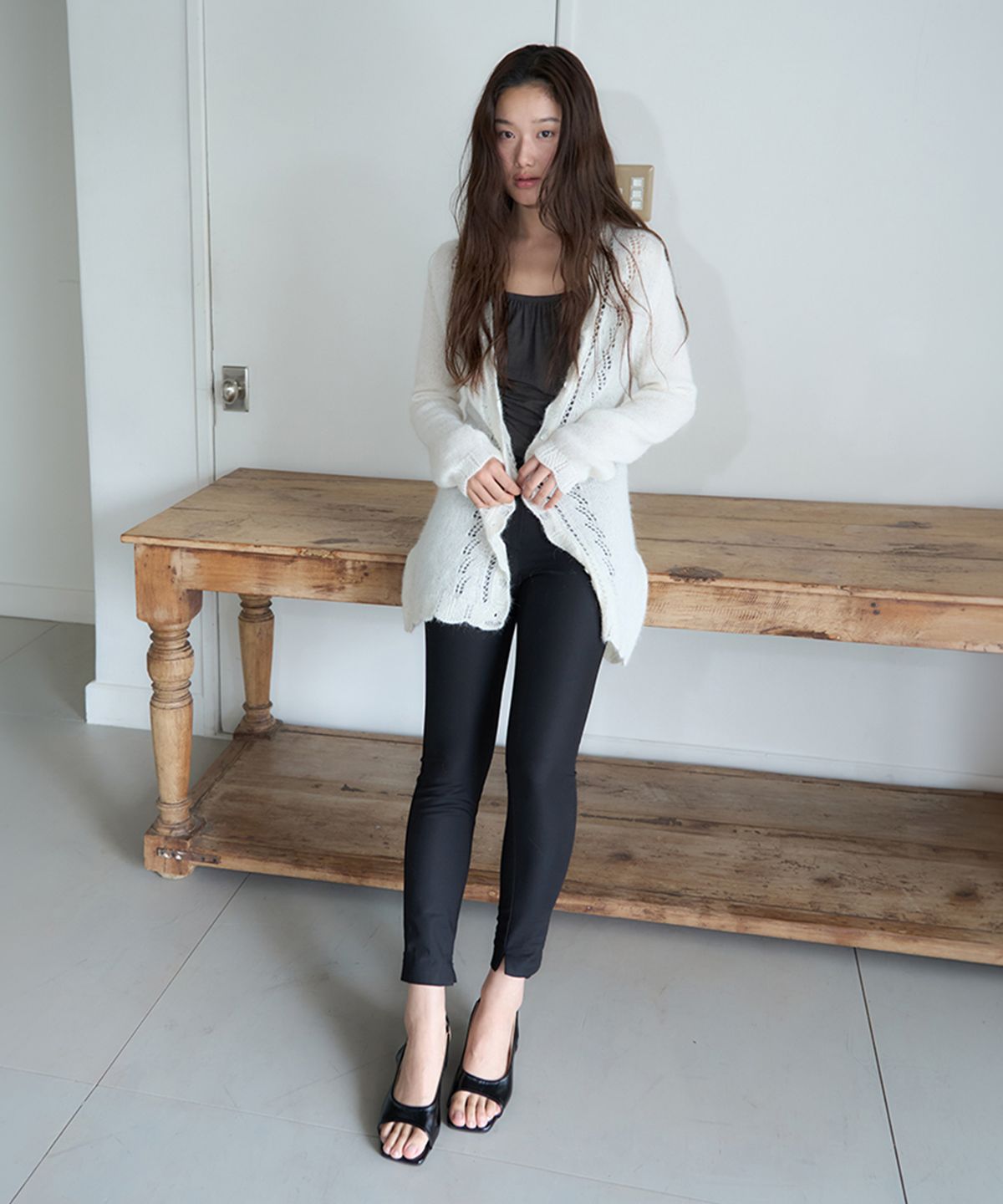 아미디(AMIDI) ALPACA LOOSE KNIT LONG CARDIGAN_IVORY