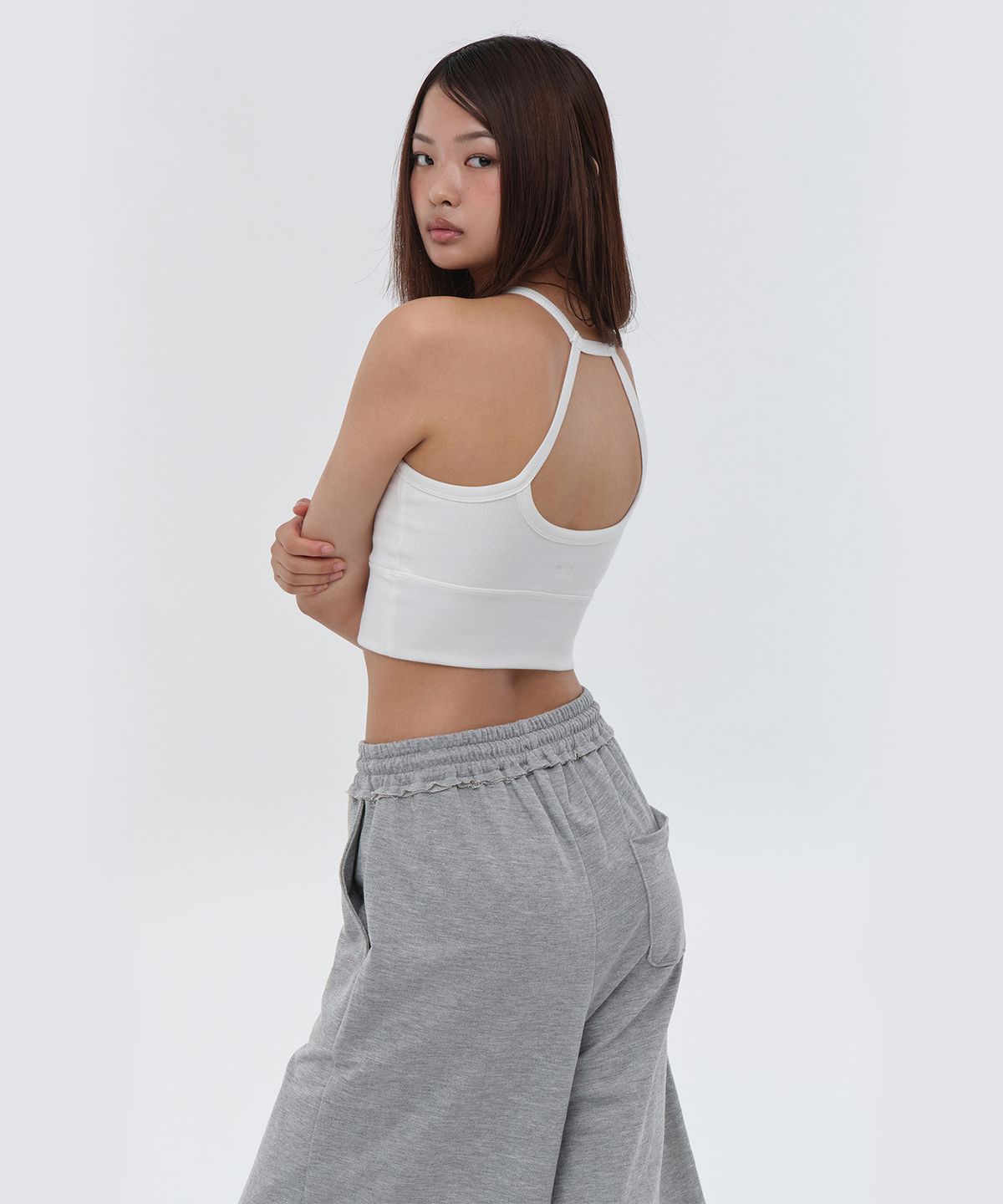 콘치웨어(CONCHWEAR) 골지 백트임 홀터넥 브라탑 (6colors)