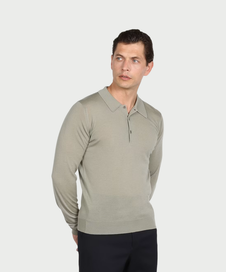 CAVERHILL Extra Fine Merino Wool Standard Fit Polo Knit Seasonal 6 Colors