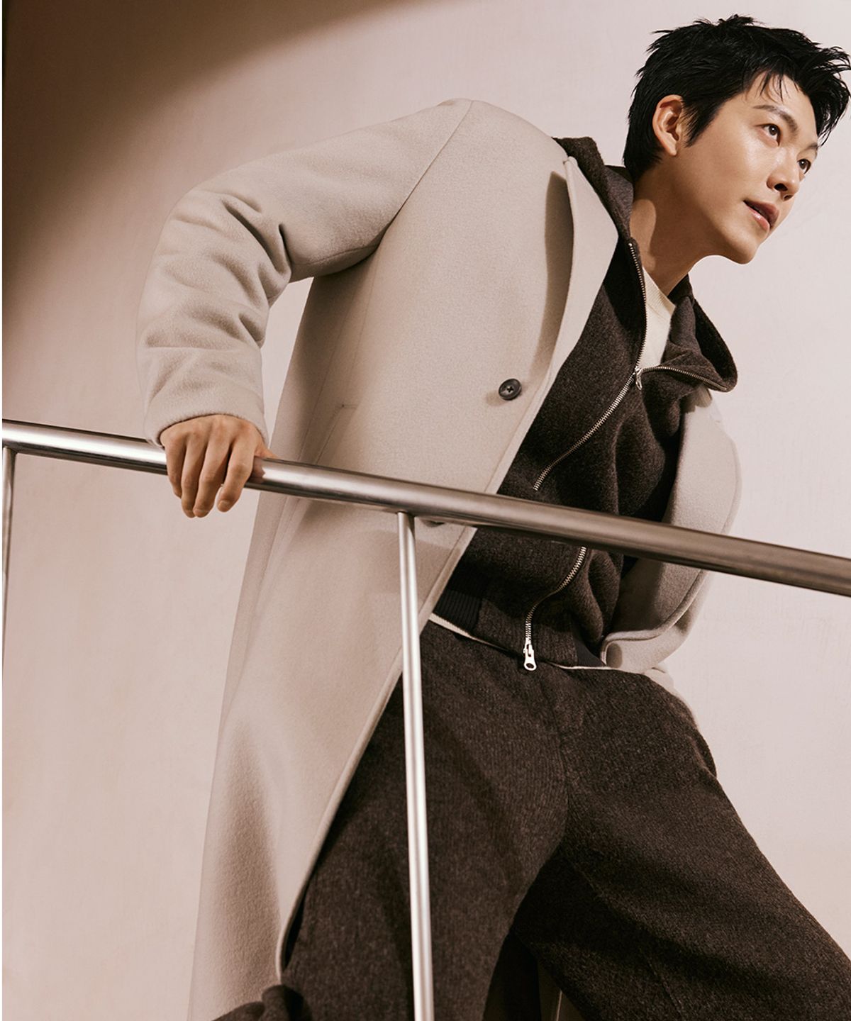 파렌하이트(FAHRENHEIT) 울 혼방 후드 집업 니트 (FPIBH3306)