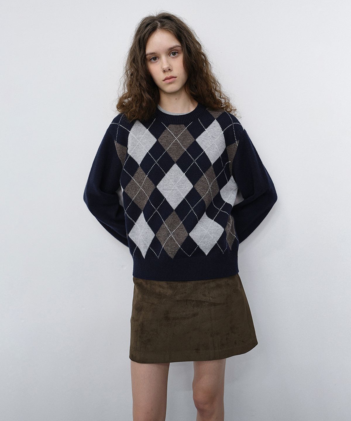 던스트(DUNST) SUEDE MINI SKIRT_UDSK6C202_ETOUPE KHAKI